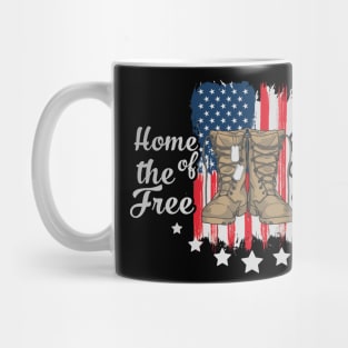 home of the free because of the brave Mug